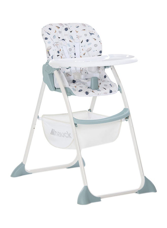 hauck High Chair Sit N Fold, For Children From 6 Months To 15 Kg, Compact Foldable, Adjustable Back And Tray, Large Storage Basket, Space  - Image 1