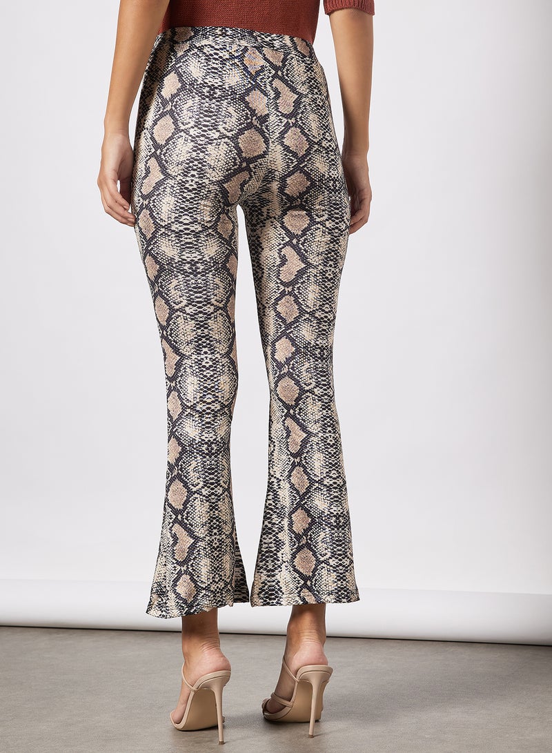 Aila All Over Print Bell-Bottomed Long Pants Multicolour  - Image 2