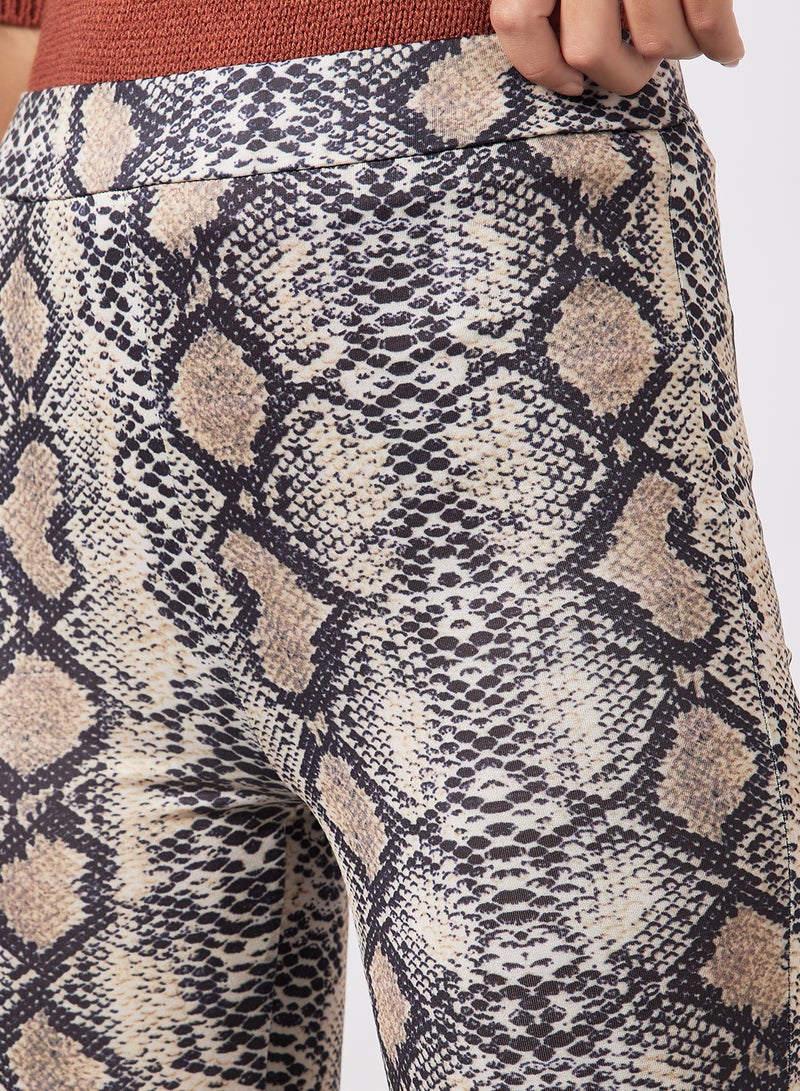 Aila All Over Print Bell-Bottomed Long Pants Multicolour  - Image 3
