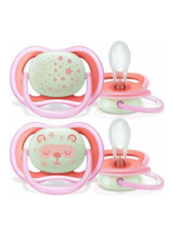 PHILIPS AVENT Ultra Air Night Pacifier 6-18 Months, Shines In The Dark 