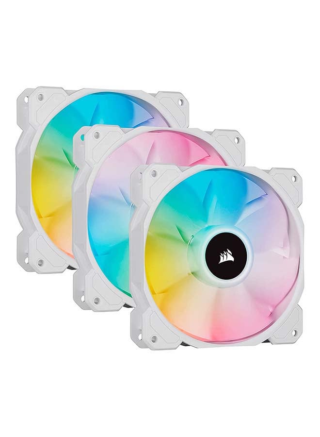 CORSAIR 120mm RGB LED Fan With AirGuide, Triple Pack With Lighting Node White  - Image 1