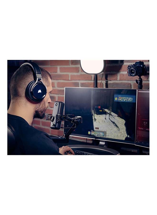 CORSAIR - Elgato Wave Shock Mount, Maximum isolation from vibration noise, steel chassis with reinforced elastic suspension, custom built for Elgato Wave microphones 10MAE9901 Black - Image 1