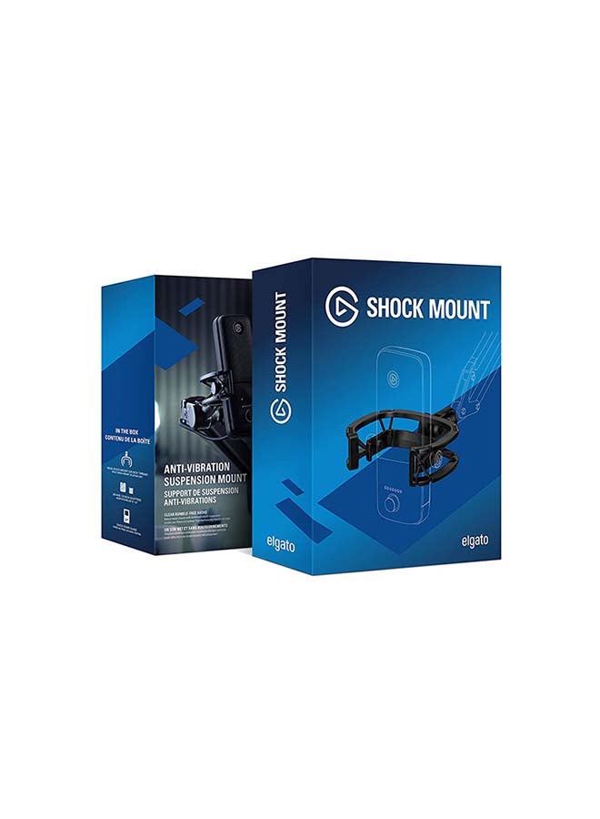 CORSAIR - Elgato Wave Shock Mount, Maximum isolation from vibration noise, steel chassis with reinforced elastic suspension, custom built for Elgato Wave microphones 10MAE9901 Black - Image 1