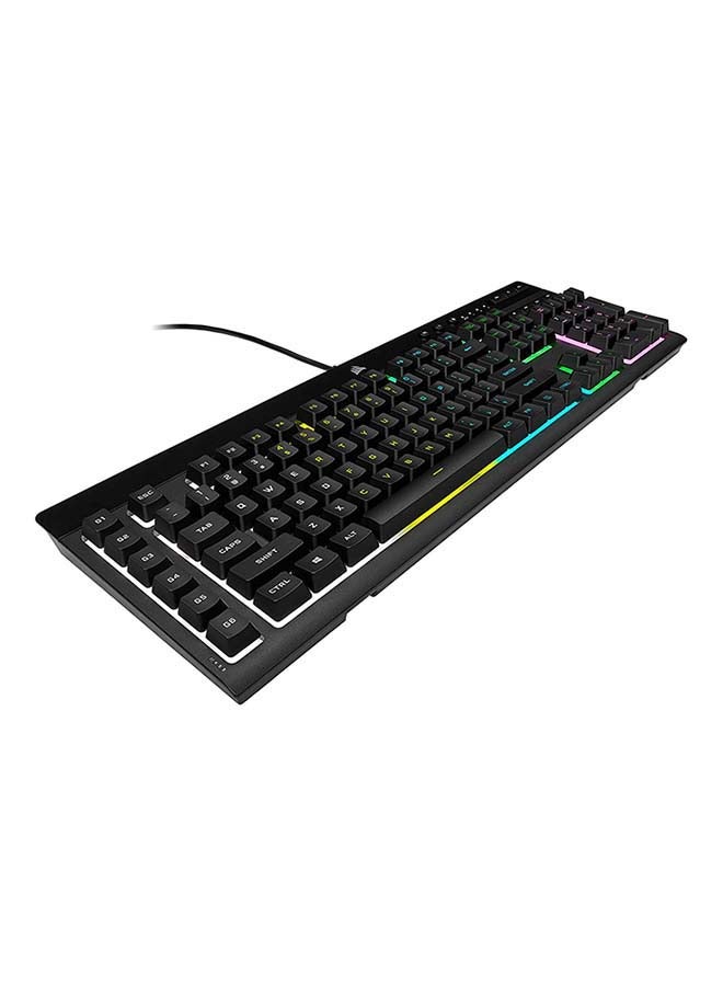 CORSAIR - Corsair K55 RGB PRO Wired Membrane Gaming Keyboard (Dynamic Per-Key RGB Backlighting, 6 Macro Keys w/Elgato Software Integration, IP42 Dust and Spill-Resistant, Detachable Palm Rest) QWERTY, Black - Image 1