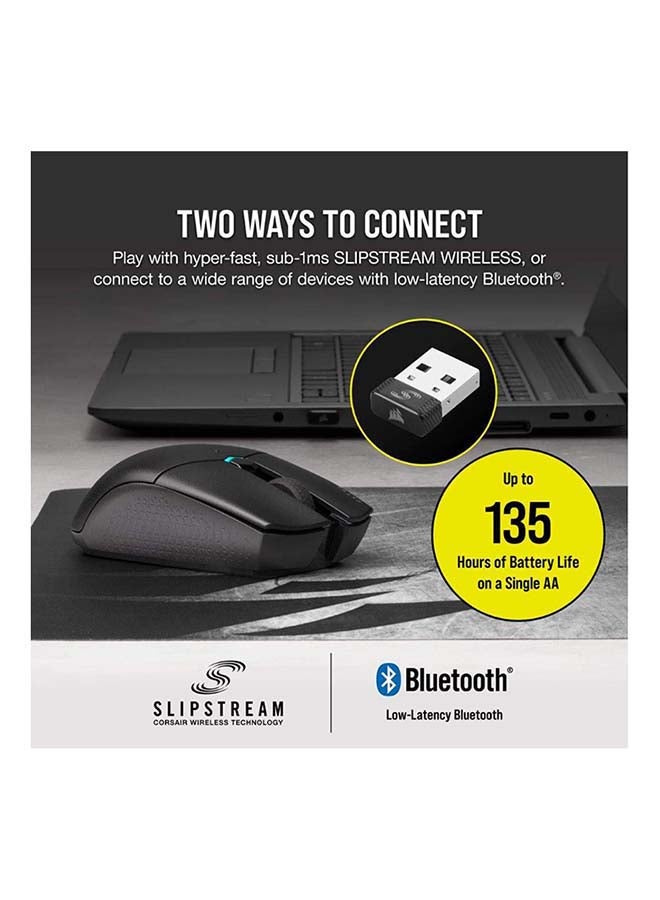 Corsair Katar Pro Wireless, Lightweight FPS/MOBA Gaming Mouse with Slipstream Technology, Compact Symmetric Shape, 10,000 DPI - Black - Image 3
