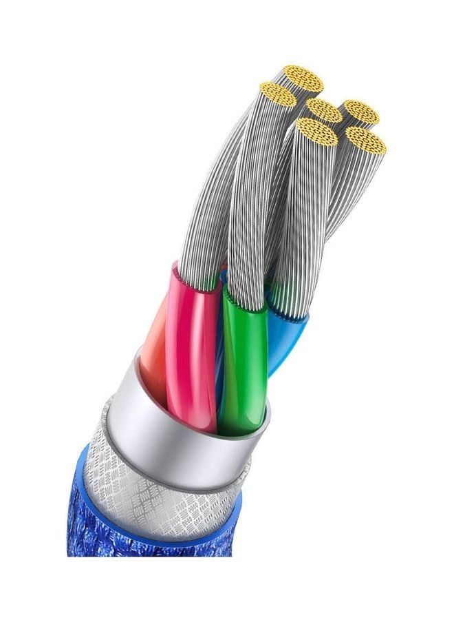 Baseus 100W USB-A to USB-C Cable Fast Charge, Aluminum Alloy Casing Nylon Braided Type-C Cable for Pad Air/iPad Pro, Samsung Galaxy S21/S10/S9/Plus, Huawei, Xiaomi and Many More (1.2M) Blue  - Image 2