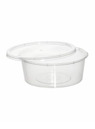 Hotpack Disposable Microwave Plastic Container With Lids, 250Cc, Pack Of 5 Clear 250ml - view 2