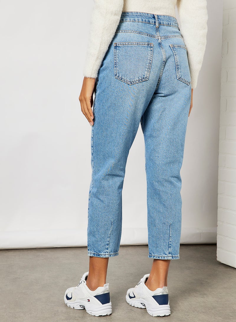 NOISY MAY - High Waist Mom Jeans Light Blue - Image 1