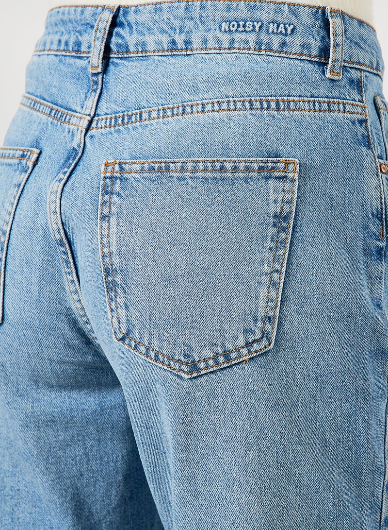 NOISY MAY - High Waist Mom Jeans Light Blue - Image 1