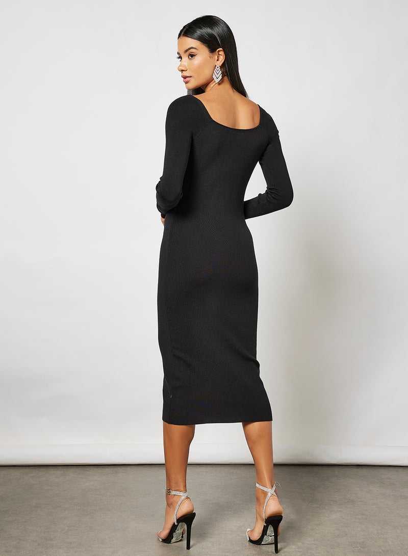 Long Sleeve Midi Dress Black - v1648820571/N49732170V_2