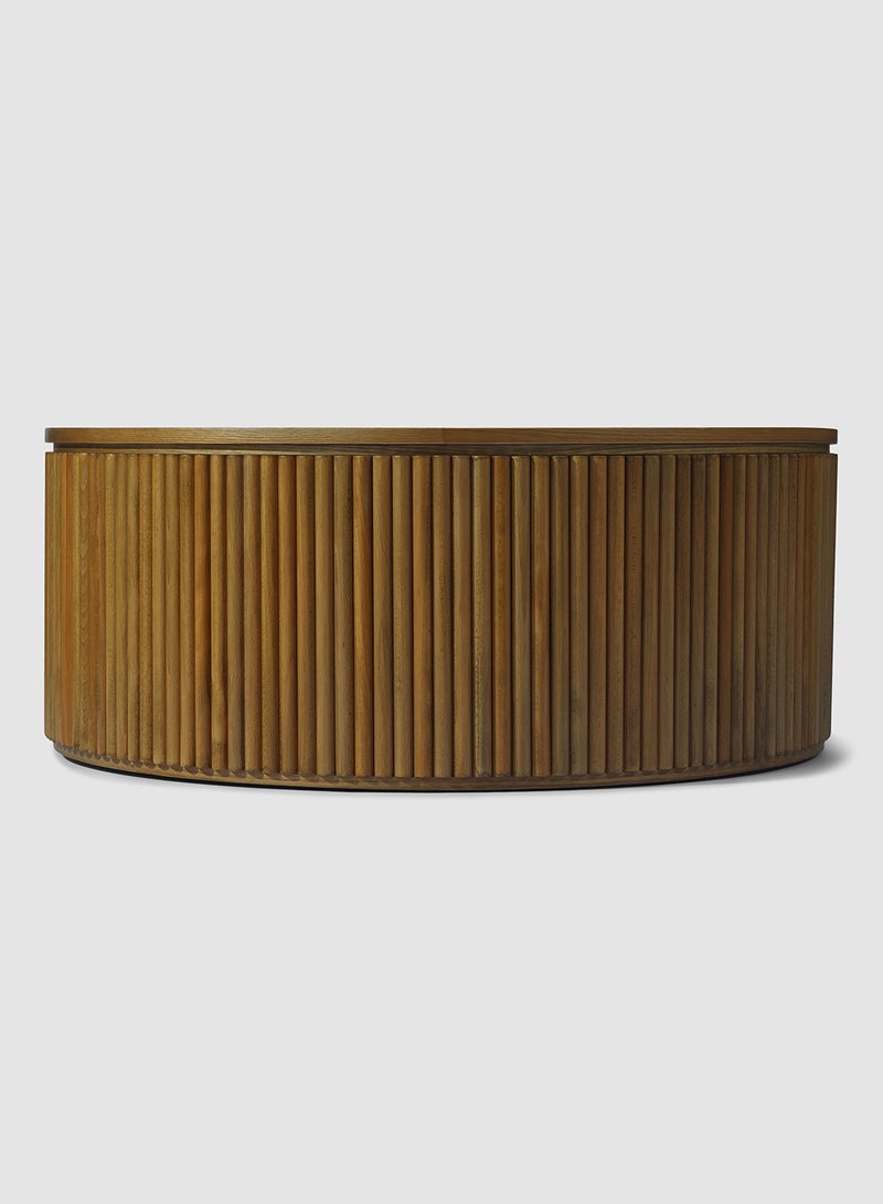 ebb & flow - Side Table Luxurious - Used Next To Sofa As Coffee Corner Wood table - Brown 58 x 58 x 42 hcm - Image 1