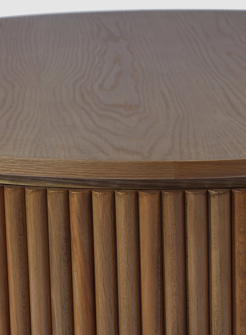 ebb & flow - Side Table Luxurious - Used Next To Sofa As Coffee Corner Wood table - Brown 58 x 58 x 42 hcm - Image 1