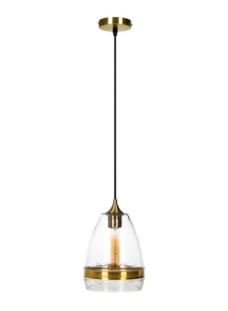 ebb & flow Handmade Art Glass Pendant Lighting Clear Unique Luxury Quality Material for the Perfect Stylish Home 20 x 20 x 31.5cm Clear