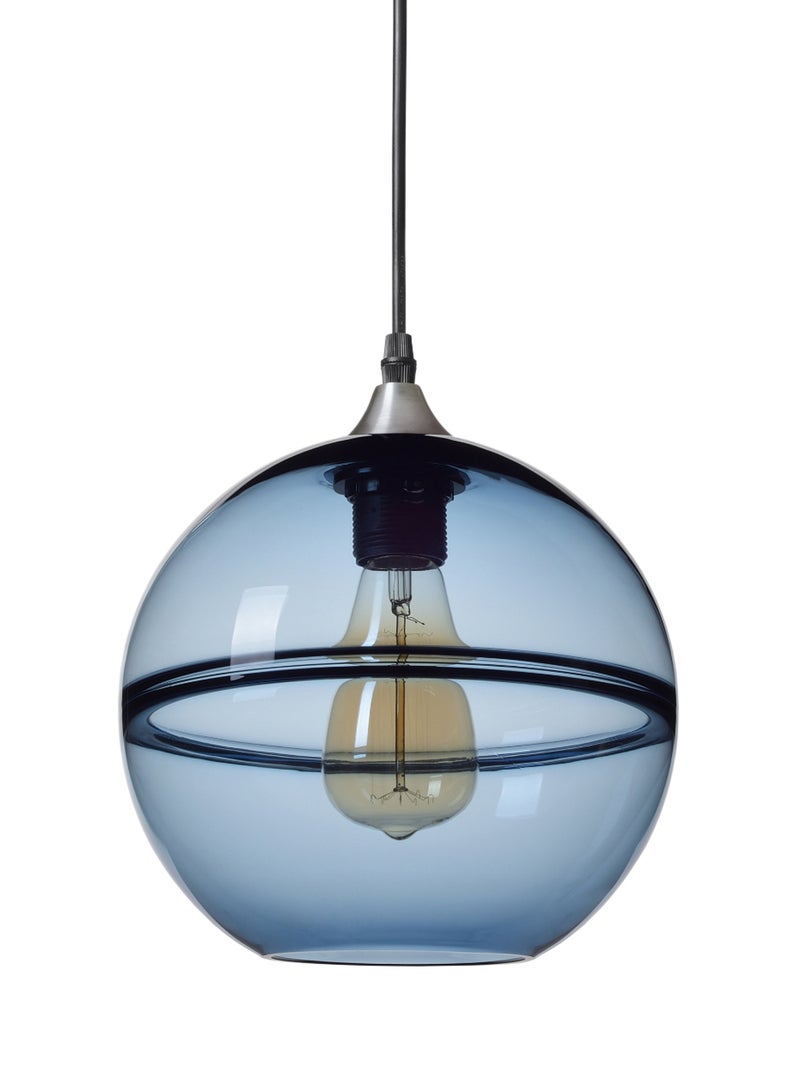 Switch Handmade Art Glass Pendant Lighting Blue Unique Luxury Quality Material for the Perfect Stylish Home 22.8 x 22.8 x 22cm Blue - Image 2
