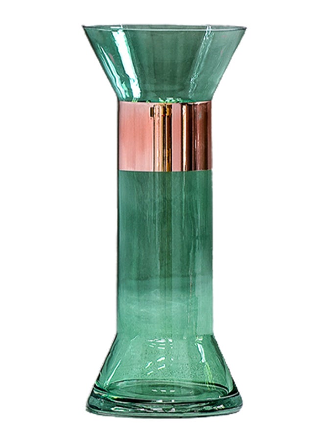 ebb & flow - Modern Handmade Glass Flower Vase Unique Luxury Quality Material For The Perfect Stylish Home VA-19045-203 Green - Image 1