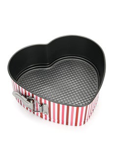 Springform Heart Shape  Carbon Steel With Non Stick Cake Pan With Removable Bottom Piana Series Pink/White 21x20x8cm