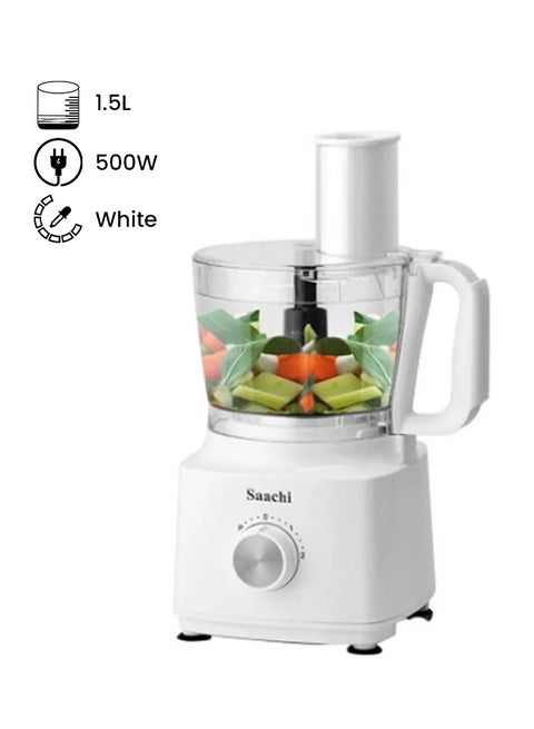 All In One Food Processor 1.5 L 500 W NL-BFC-4964-WH White