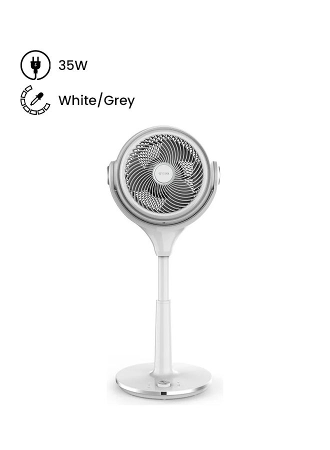 كراون لاين مروحة عمودية مزودة بعدد 3 ريشات 35.0 W CF-254 أبيض/ رمادي  - Image 1