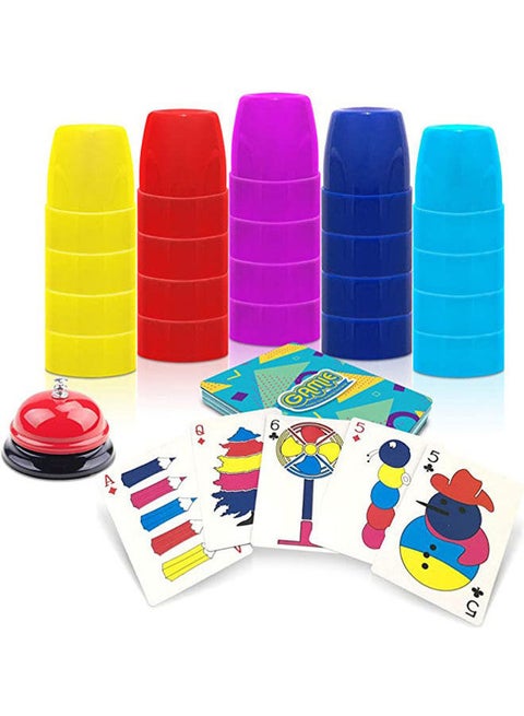 Stacking Cups Game With 54 Challenges 24.8 x 24.8 x 5.7meter