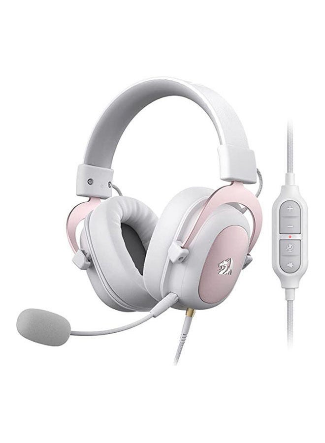 REDRAGON - H510 Zeus White Wired Gaming Headset - 7.1 Surround Sound - Memory Foam Ear Pads - 53MM Drivers - Detachable Microphone - Multi Platforms for PC, PS4/3 & Xbox One/Series X, NS - Image 1