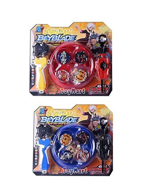 4 in 1 Beyblade Burst Spinning Top Launcher Kids Toy Play Set of 2