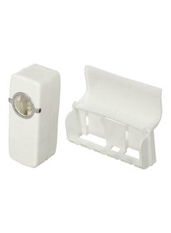 Generic Plastic Toothpaste Dispenser And Toothbrushes Holder White  - Image 1