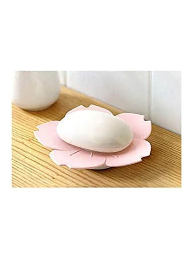 Flower Shaped Sakura Soap Holder Box Soap Save Dish With Drain Hole Pink 14inch - Image 2
