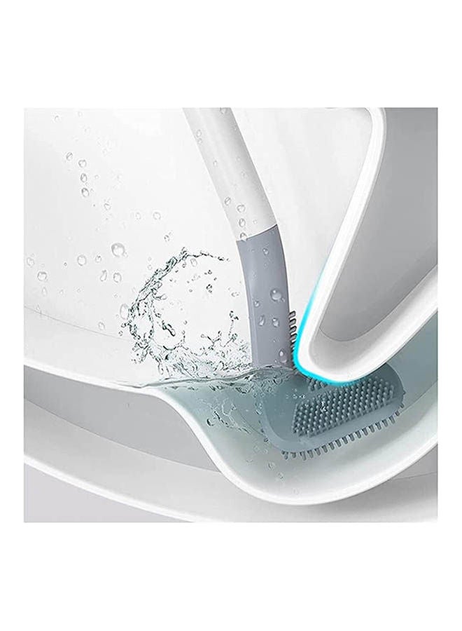 فرشاة تنظيف المرحاض للجولف، فرشاة تنظيف المرحاض المرنة المصنوعة من السيليكون مع مقبض طويل غير قابل للانزلاق مثبتة على الحائط، فرشاة تنظيف المرحاض سريعة الجفاف (أسود) -- أسود - Image 2