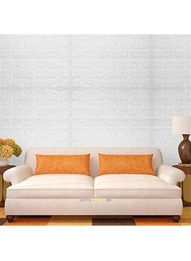 5 قطع 3D نمط الطوب الفن خلفية التلفزيون غرفة نوم الجدار ملصق ديكور المنزل DIY - Image 2