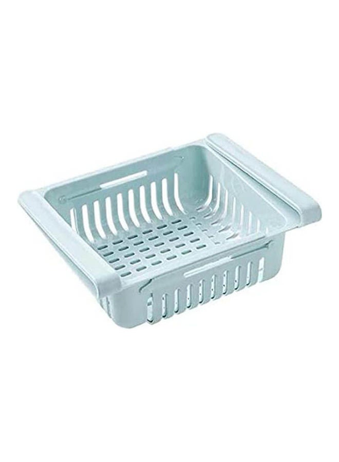 Plastic Expandable Fridge Drawer Baby Blue 7x28.5cm - Image 1