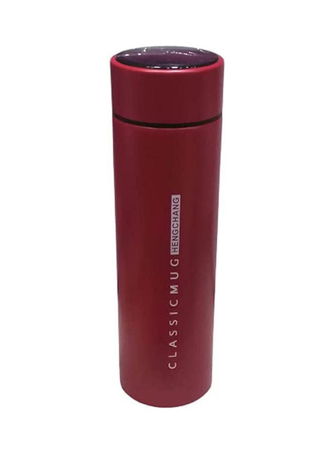 Generic - Double Wall Insulated Stainless Steel Vacuum Flask Thermos With Lcd Touch Temperature Display And Strainer Red 500ml - Image 1