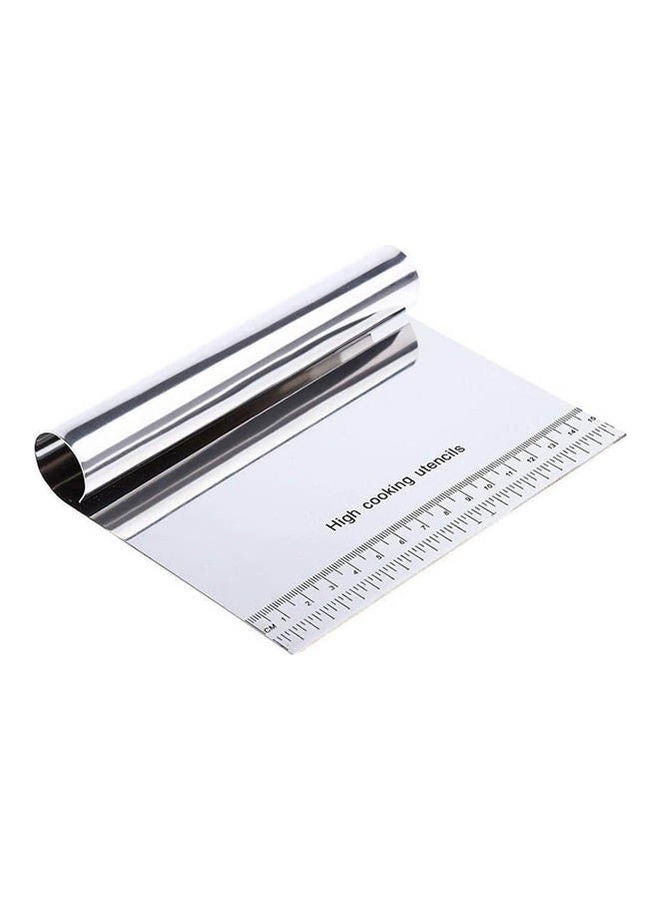 Dough Scraper Cutter  Stainless Steel Bench Pastry Scraper Kitchen Silver 15x11x2cm - Image 1