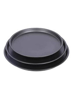Cc Aluminum Pizza Pan Set  3 Pieces Black  - Image 1