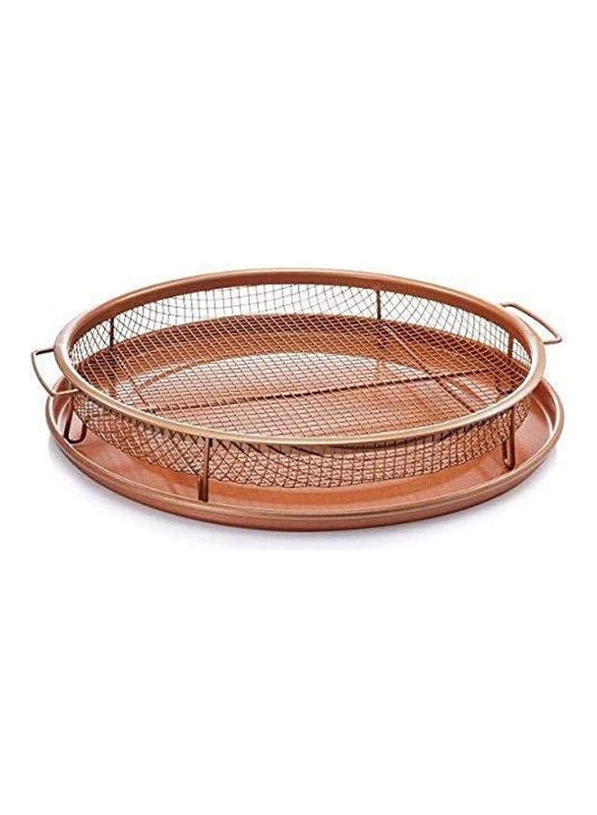 Copper Round Crispy Tray Brown - Image 1