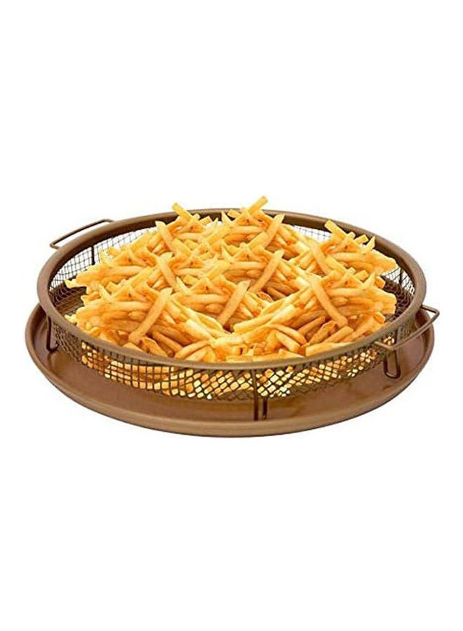 Copper Round Crispy Tray Brown - Image 2