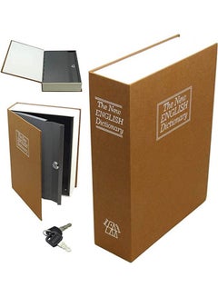 Generic A Small Metal Safe In The Form Of A Real Book To Save Money Brown  - Image 2