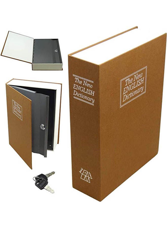 Generic - A Small Metal Safe In The Form Of A Real Book To Save Money Brown - Image 1