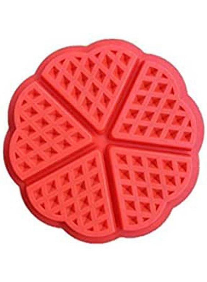 Heart-Shaped Belgian Bundt Baking Mould Red - Image 1