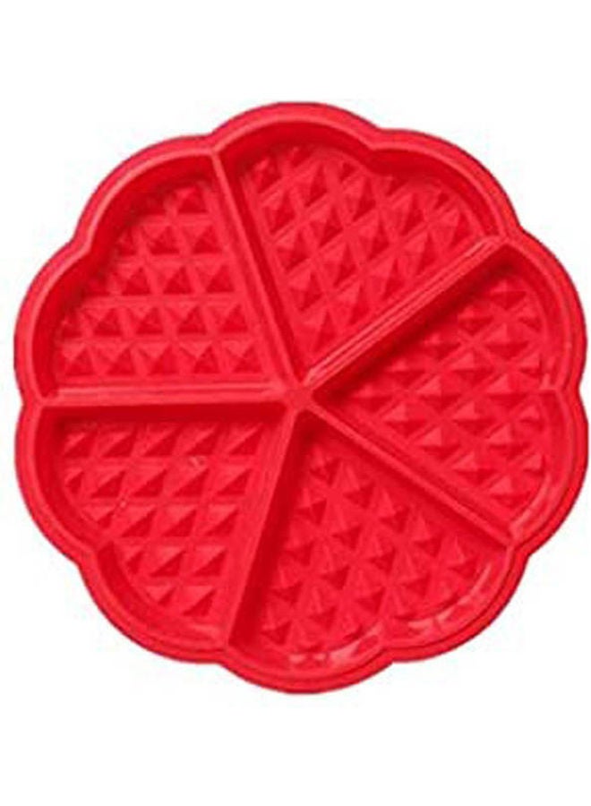 Heart-Shaped Belgian Bundt Baking Mould Red - Image 1