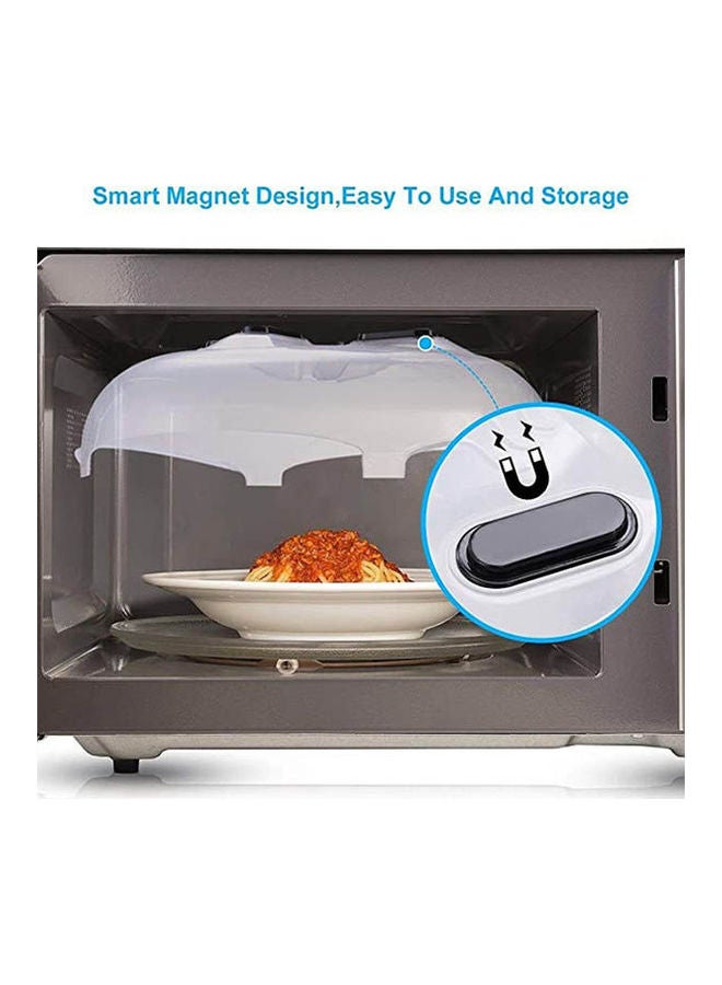 Generic - Hover Cover Magnetic Microwave Splatter Lid With Steam Vents Cover White - Image 1