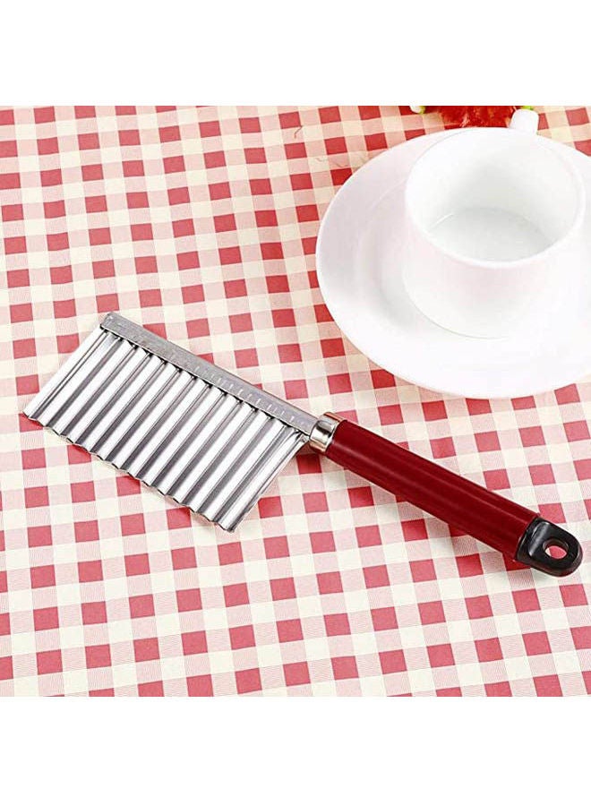 1Pcs Vegetable Carrot Blade Potato Crinkle Wavy Cutter Slicer Red ‎26 x 20.2 x 7.7cm - Image 2