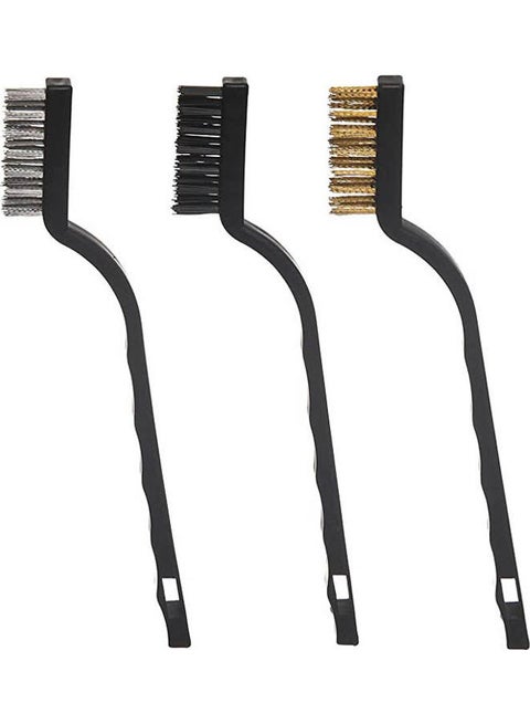 Cleaning Brushes, Set Of 3 BLack
