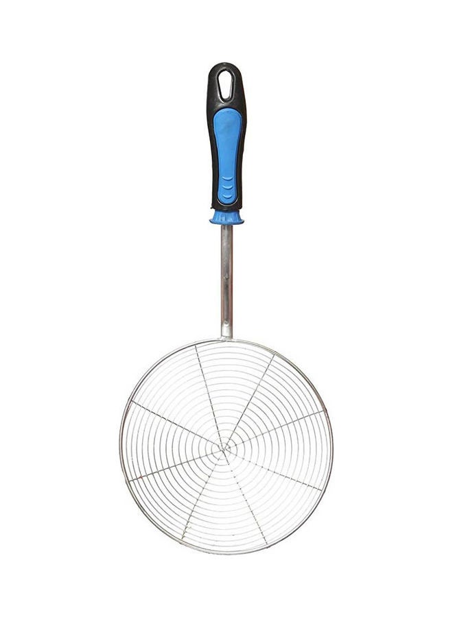 Oil Strainer For Food With Plastic Handle Blue
