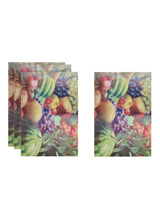 ماركة غير محددة - Refrigerator Shelving Sheets - Set Of 4 Multicolour - Image 1