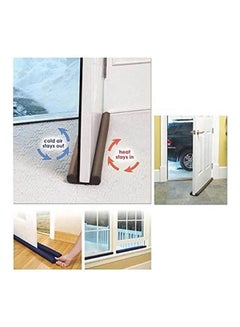 Generic Jumbo Double Door Draft Stopper  Energy Saving Draft Seal Dark Brown 80cm 