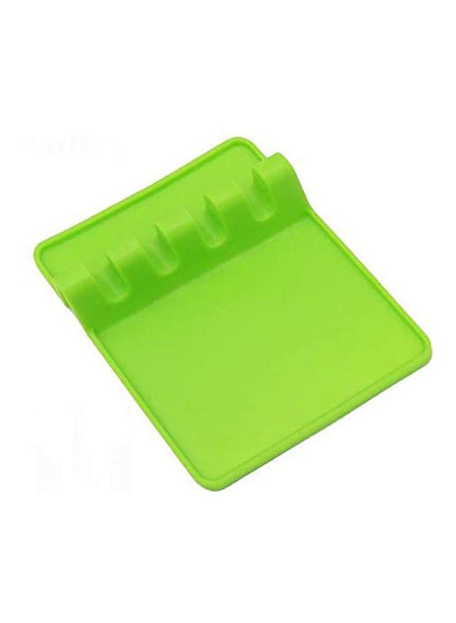 Heat Resistant Silicone Spoon Rest Ladle Utensil Holder Organizer Rack Storage Green  - Image 1