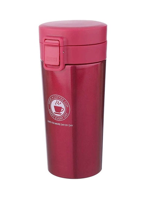 Stainless Steel Thermos Flask With Inner Strainer Red 400ml