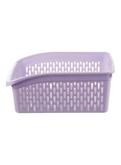 Ghazal Plastic Refrigerator Drawer With Pull Grip Purple 