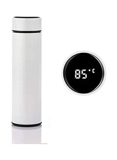 Smart Thermos Flask With Lcd Digital Touch Temperature White 500ml