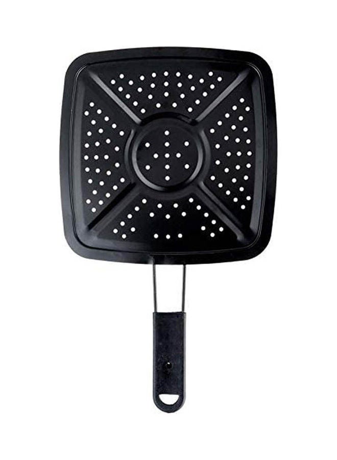 قاسم Square Burning Rice Preventer With Stainless Steel Handle Black  - Image 1
